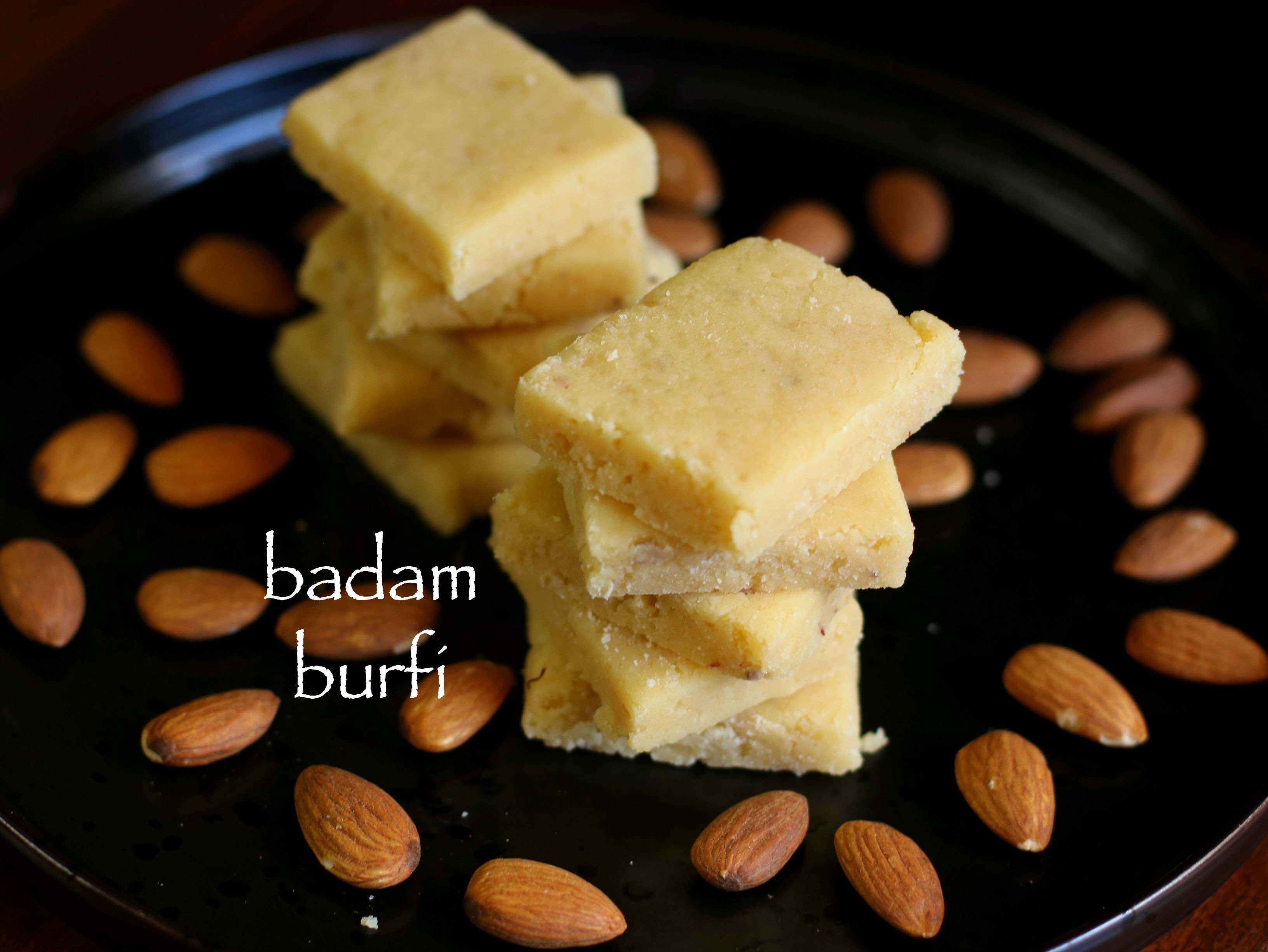 Badam Burfi Recipe Almond Barfi Badam Katli Indian Sweet Recipe