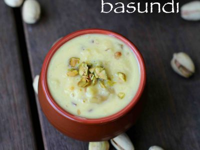 how to make basundi sweet