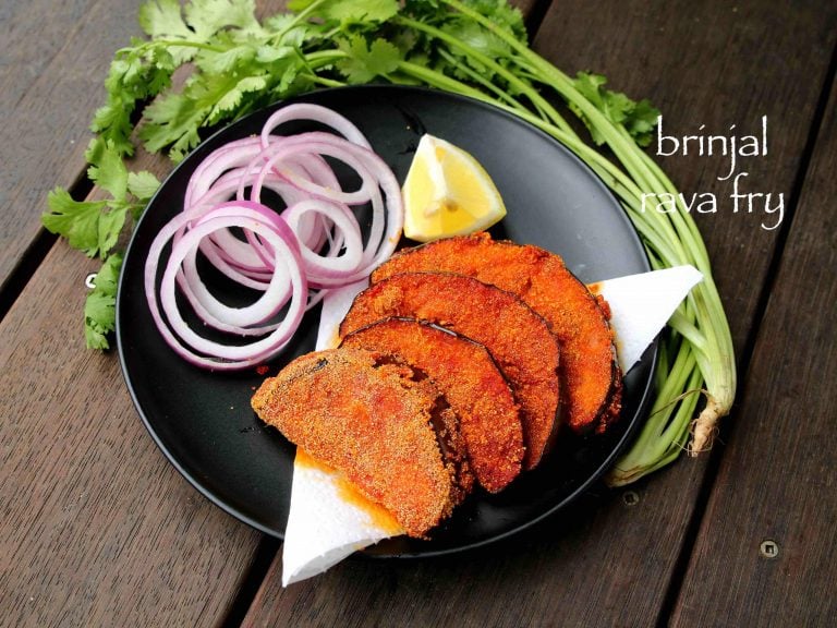 ब्रिन्जाल फ्राई रेसिपी | brinjal fry in hindi | ब्रिन्जाल रवा फ्राई | बैंगन रवा फ्राई