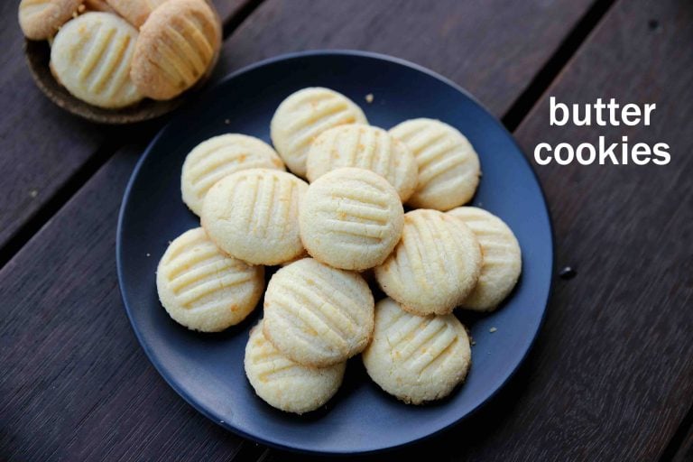 बटर कुकीज़ रेसिपी | butter cookies in hindi | एगलेस बटर बिस्किट | आसान कुकी