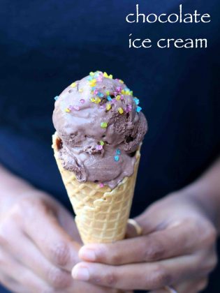 chocolate ice cream recipe | how to make eggless choco ice cream