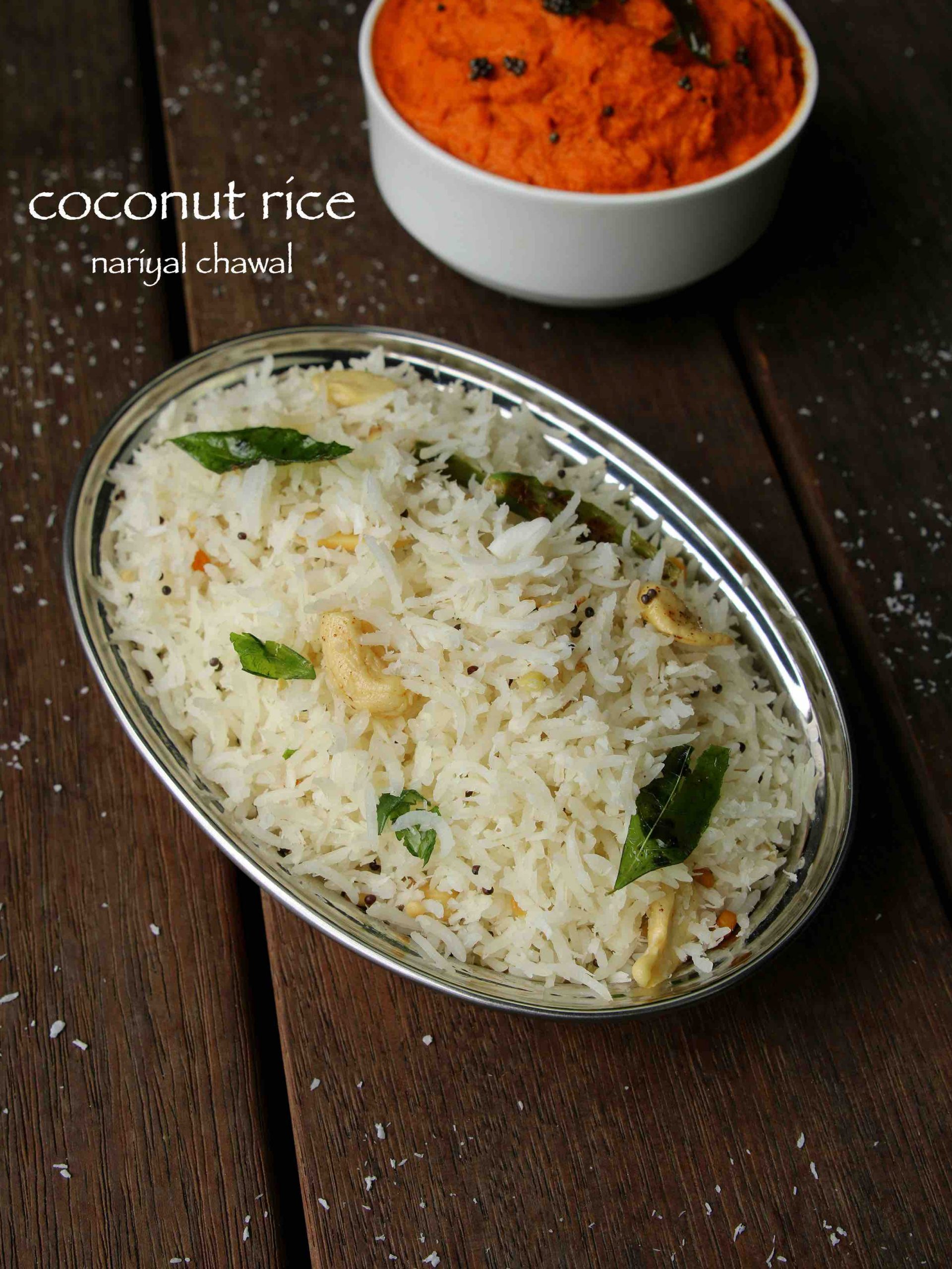 coconut rice recipe | nariyal chawal | south indian coconut rice