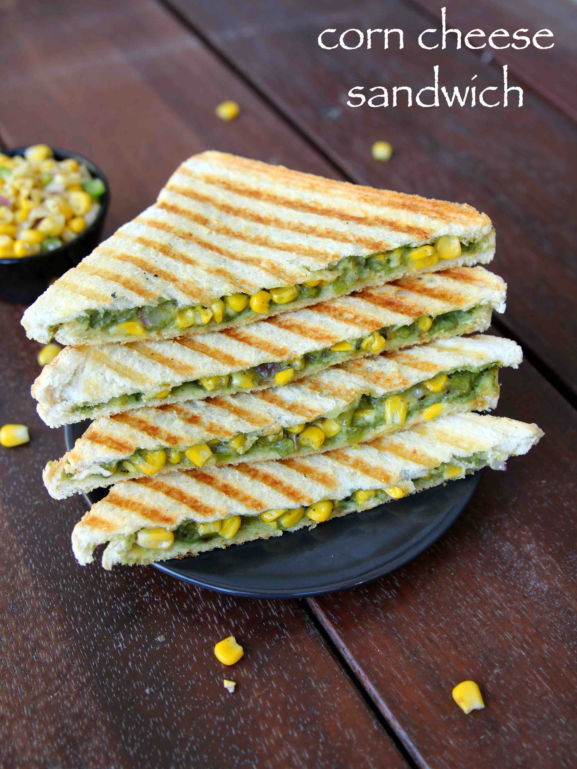 corn sandwich recipe, corn cheese sandwich