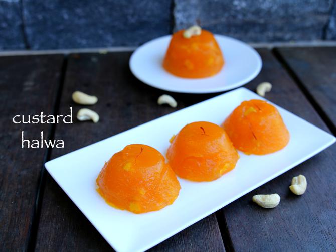 how to prepare custard halwa