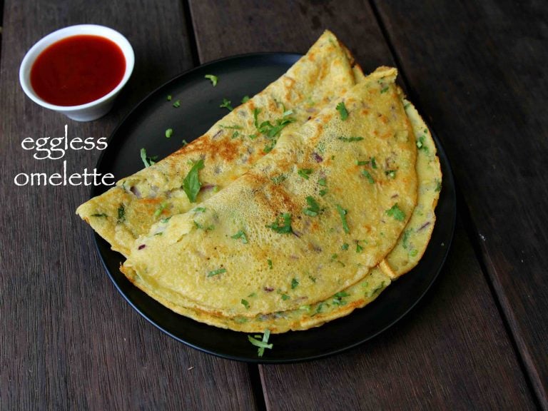 एगलेस आमलेट रेसिपी | eggless omelette in hindi | वेजिटेबल आमलेट