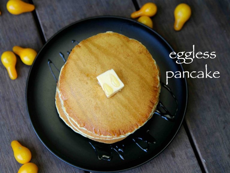 eggless pancake recipe | pancakes without eggs | eggless pancakes