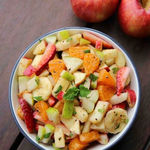 how to make spiced fruit chaat masala recipe