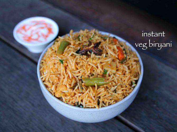 ಇನ್ಸ್ಟಂಟ್ ಬಿರಿಯಾನಿ ರೆಸಿಪಿ | instant biryani in kannada | ವೆಜ್ ಬಿರಿಯಾನಿ