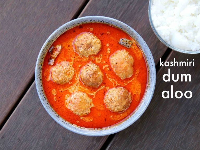 kashmiri dum aloo recipe | how to make authentic kashmiri dum aloo