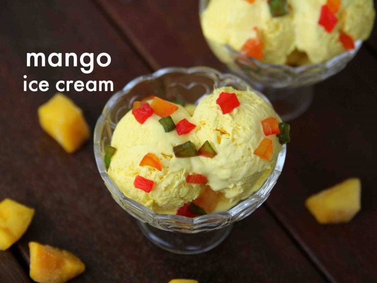 mango ice cream recipe | how to make homemade mango ice cream