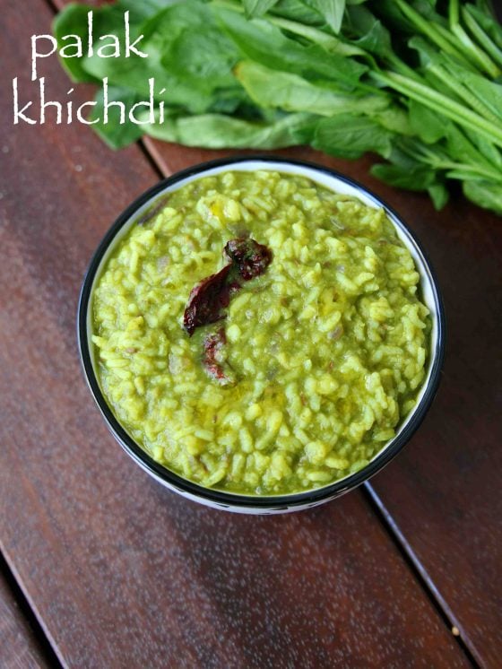 palak khichdi recipe palak dal khichdi how to make palak khichdi