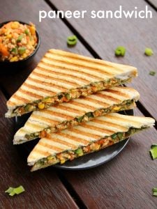 how to make grilled paneer sandwich recipe