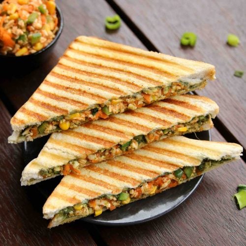 how to make grilled paneer sandwich recipe