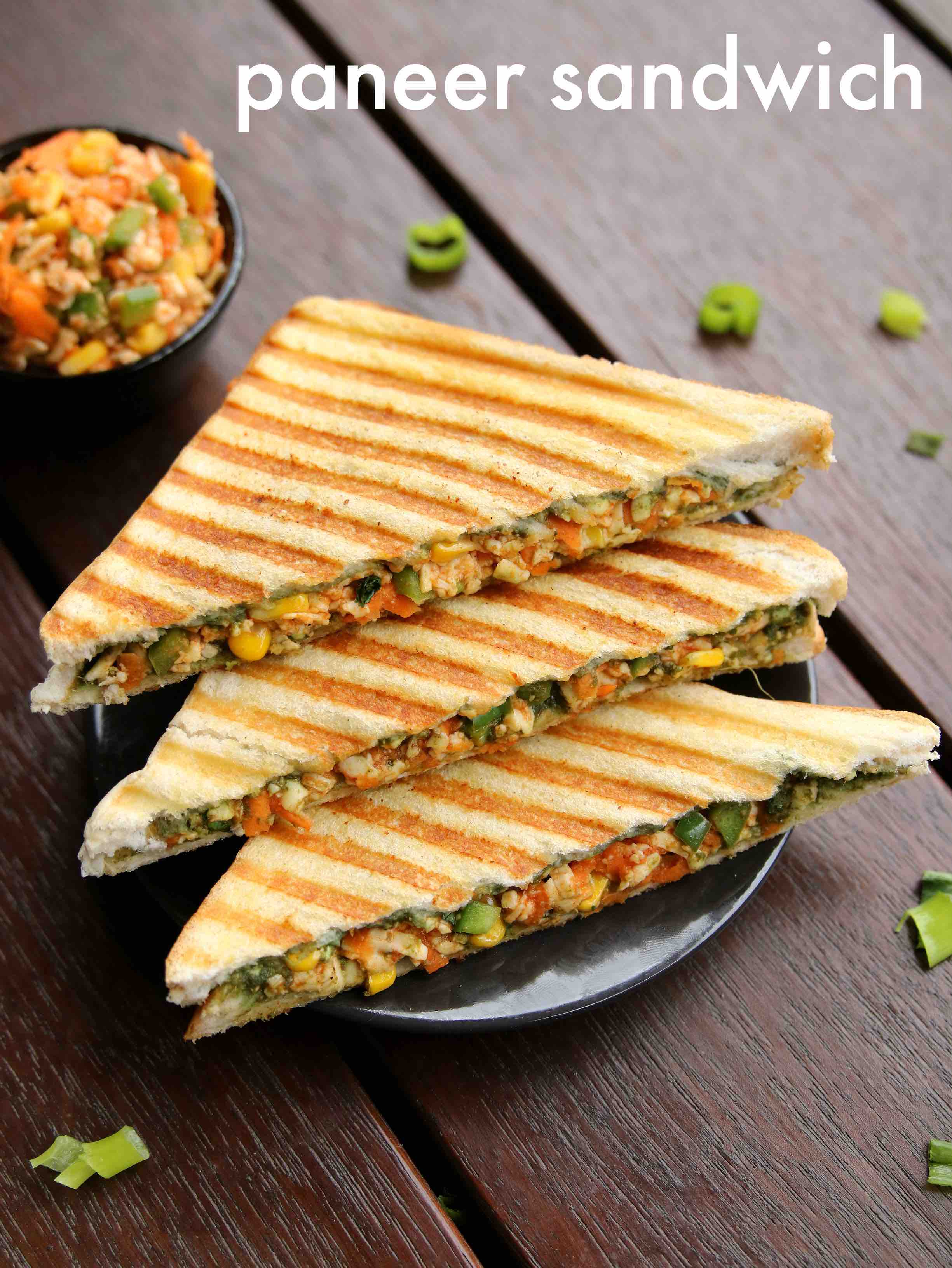 Paneer Sandwich Recipe How To Make Grilled Paneer Sandwich Recipe