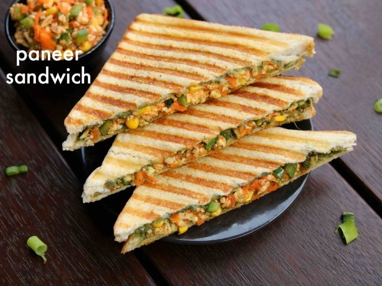 paneer sandwich recipe | how to make grilled paneer sandwich recipe