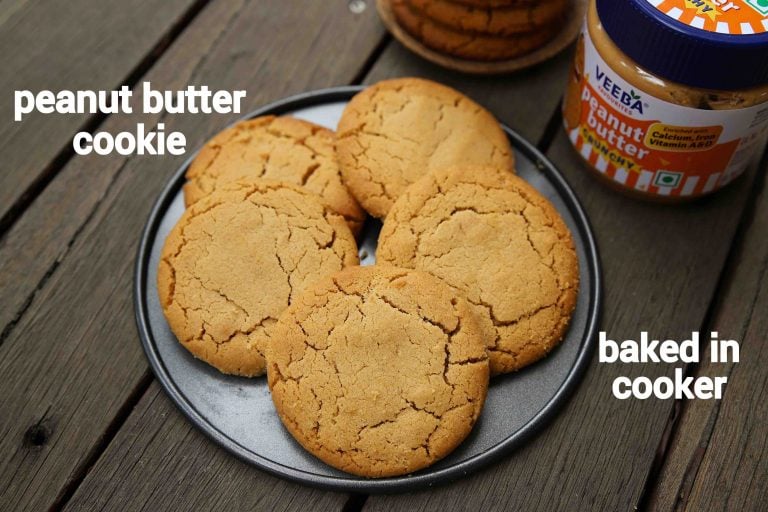 peanut butter cookies recipe | eggless peanut butter biscuits in cooker