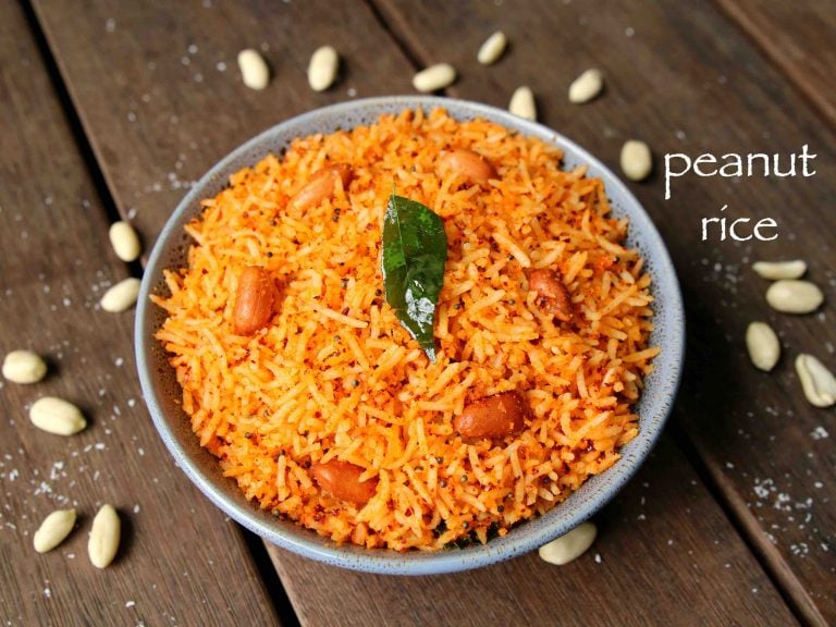 peanut rice recipe | groundnut masala rice | lunch box recipe