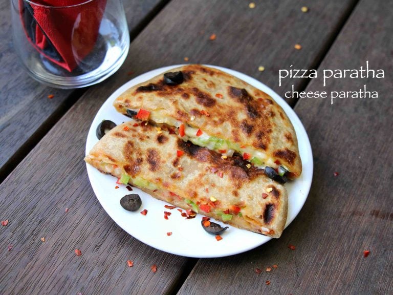 पिज़्ज़ा पराठा रेसिपी | pizza paratha in hindi | चीज़ पराठा | चीज़ स्टफ्ड पराठा