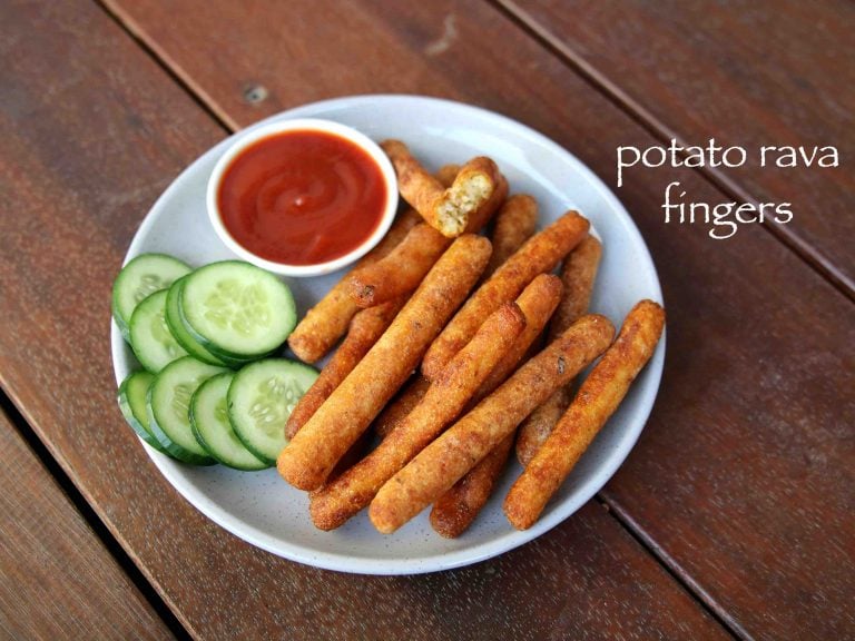 potato fingers recipe | crispy potato rava fingers | potato finger food