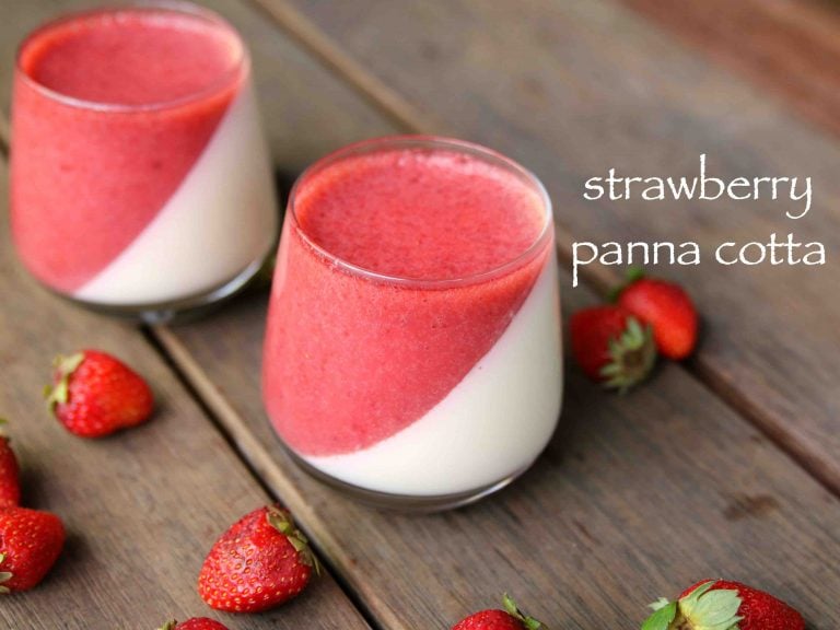 स्ट्रॉबेरी पन्ना कोट्टा रेसिपी | strawberry panna cotta in hindi
