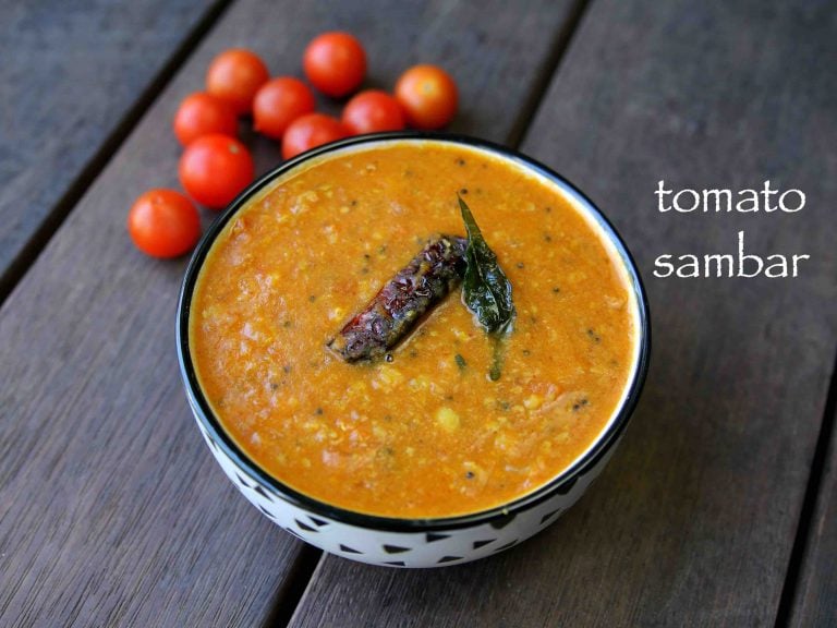 tomato sambar recipe | thakkali sambar | tomato sambar for idli & dosa
