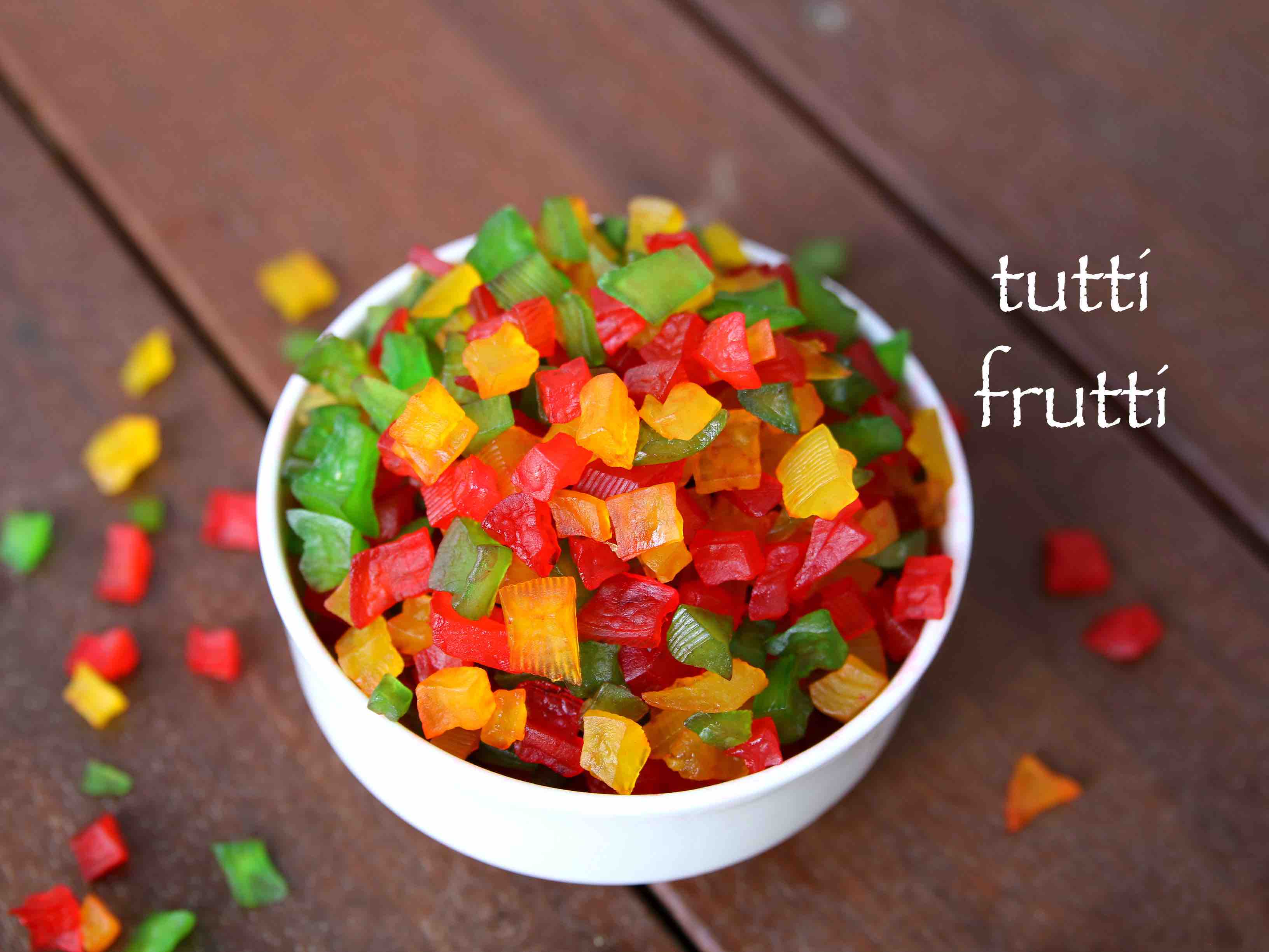 Indian Tutti Frutti from Watermelon Rind, Recipe