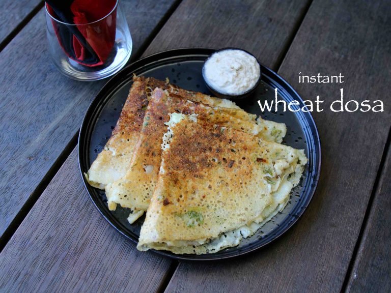 wheat dosa recipe | instant wheat flour dosa | godhuma dosa or godhi dose