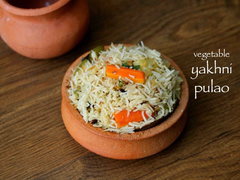 yakhni pulao recipe | vegetable yakhni pilaf | veg yakhni pulao